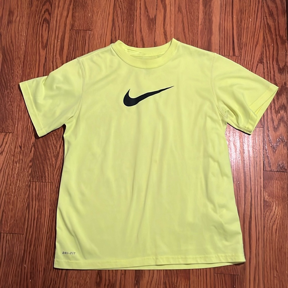 Nike Neon yellow dri fit tee